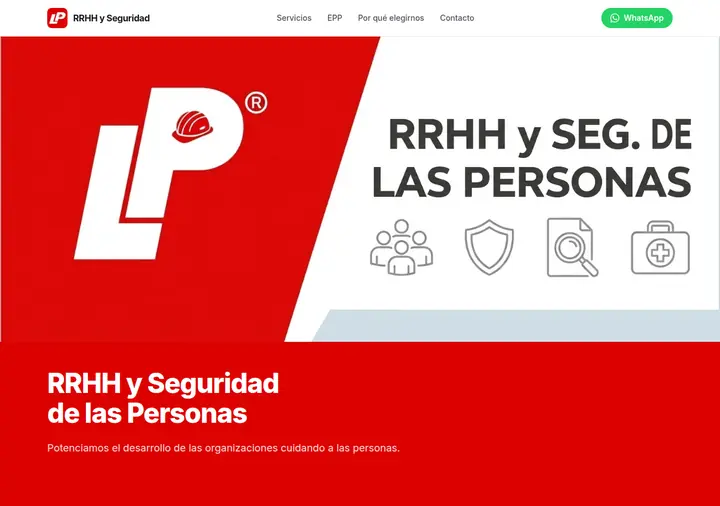 Elementos de Seguridad — Landing de seguridad e higiene laboral con cierre por WhatsApp