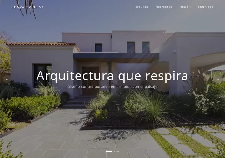 GonzalezOliva — Portfolio de estudio de arquitectura con galería y carga rápida